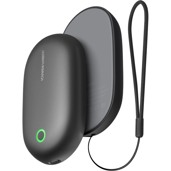 Електричні грілки для рук 2 шт. 5000 mAh, роздільні, з магнітом, швидкий нагрів, багаторазові з шнурком, ультракомпактні для активного відпочинку взимку