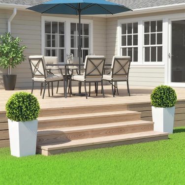 Набір з 2 штучних евкаліптових куль 65 см, штучна рослина з захистом від УФ-випромінювання, 330 листків у горщику, зелений