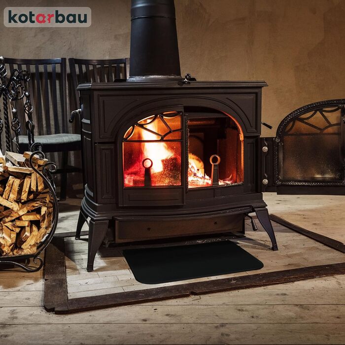 Підставка під камін KOTARBAU® з порошковим покриттям, сталева, 48 x 60 см, захист від бруду та іскр