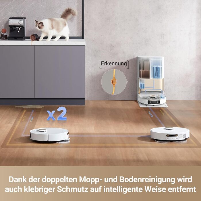 Dreame X30 Ultra: робот-пилосос та миючий робот з автоматичною очисткою, знімний миючий моп, інтелектуальна очистка килимів, потужність всмоктування 8300 Pa, білий