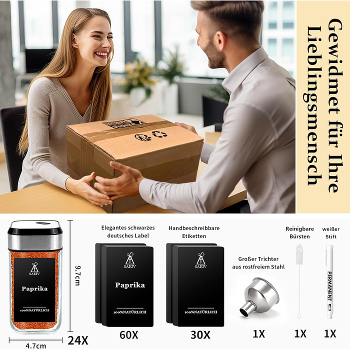 Набір для спецій XJ069: кутові контейнери з кришками та мітками | Кухове зберігання