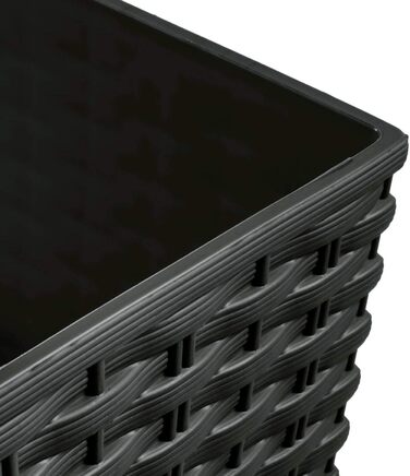 Квадратний горщик для квітів Prosperplast Rato, антрацит, 64 л, 39x39x40,5 см