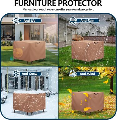 Захисний чохол для садово-патіо меблів, водонепроникний, 420D Oxford, Anti-UV, 90x90x90 см