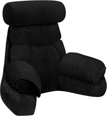 Підлогове крісло-мішок для читання з підлокітником, 67x30 см (65x23 см), чорний