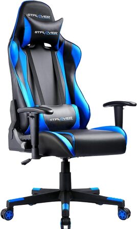 Ігрове крісло GTPLAYER офісне крісло геймерське синє