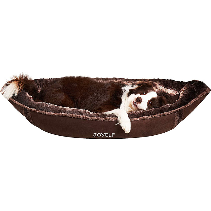 Середня ліжко для собак JOYELF з миючим покриттям Піратська плюшева ліжко для домашніх тварин з м'яким підігрівом для кішок або собак з дихаючим м'яким бавовною і скрипучими іграшками в подарунок (корабель, великий - 129x71 см)
