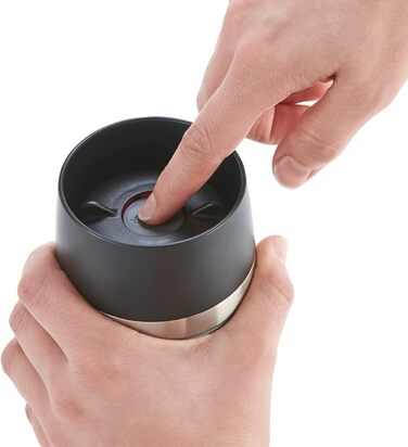 Термокружка Emsa Travel Mug Classic 360 ml, чорна, з Quick-Press, 360° відкриття, з термоізоляцією (513361)