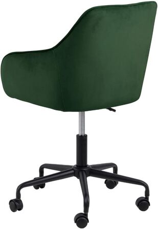 Крісло для офісу Bentley AC Design, зелено-чорне, з велюру та металу, 88,5 x 59 x 58,5 см