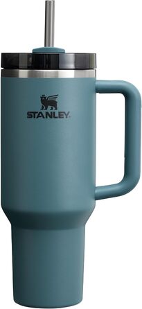 Термопляшка Stanley Quencher H2.0 Flowstate 1.2L з трубочкою - блакитний сосна (Blue Spruce)