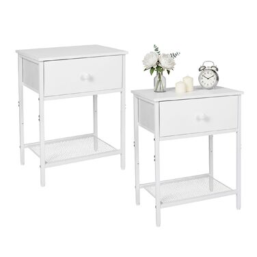 Набір приліжкових тумбочок Relaxdays (2 шт.) з ящиком та полицею