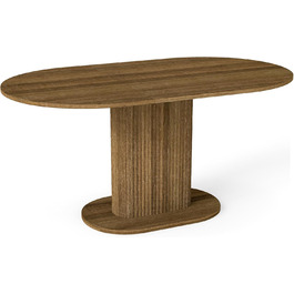 Овальний обідній стіл WAFTING Modern, для 4-6 осіб, 160x90x75 см, з імітацією горіха