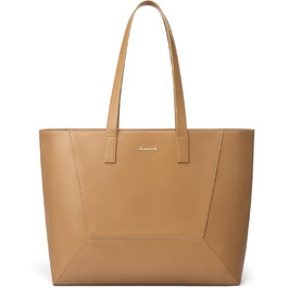 Сумка жіноча LOVEVOOK з натуральної шкіри, велика містка, на плече, тоут, для роботи та повсякденного використання, коричнева