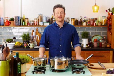 Сковорода Tefal E79219 Jamie Oliver Induction Wok, нержавіюча сталь, 28 см сковорода вок 28 см