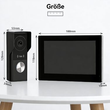 Відеодомофон WiFi з камерою та монітором 7