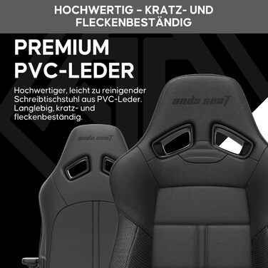 Крісло ігрове Anda Seat Dark Demon Dragon для дорослих – ергономічне крісло для геймерів з підлокітниками 4D, високою щільністю піни, подушкою для попереку, чорне