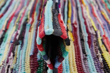 Різнокольоровий клаптевий килимок andiamo, строкатий килимок з 100 бавовни, килим ручної роботи для передпокою, кухні, вітальні, розмір (120 х 180 см)