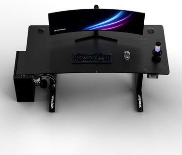 ULTRADESK Стіл для роботи та ігор, регулювання висоти, електричний, 140x68 см, чорний