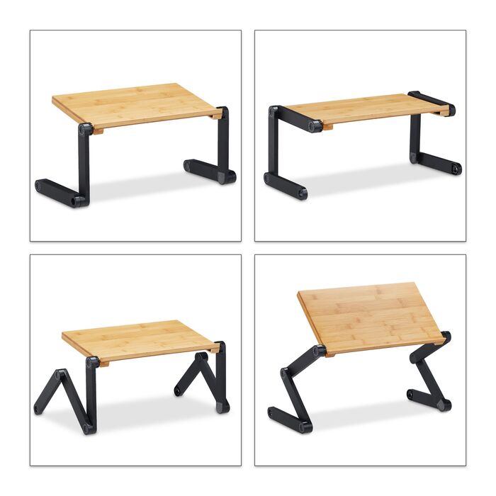 Підставка для ноутбука Relaxdays з бамбука та алюмінію