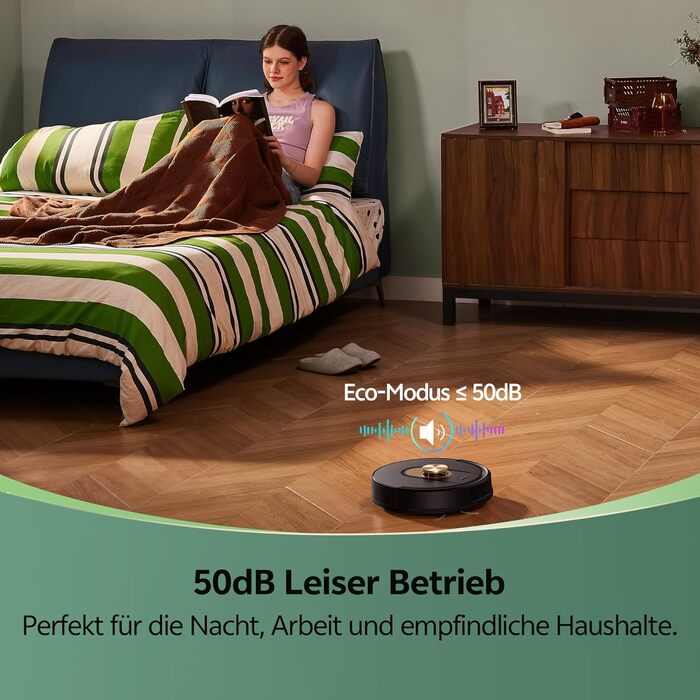 Робот-пилосос Vexilar W9 з функцією миття підлоги, 5000Pa, LiDAR навігація, тихий (50 dB), 150 хв роботи, 15 зон заборони, 5 карт, керування через додаток, пультом та голосовим асистентом