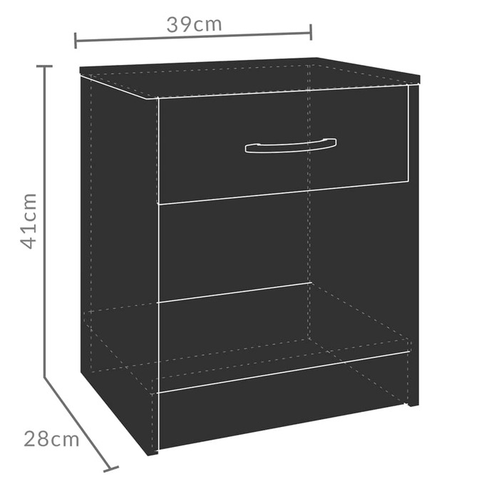 Тумбочка кіль антрацит 41x39x28см
