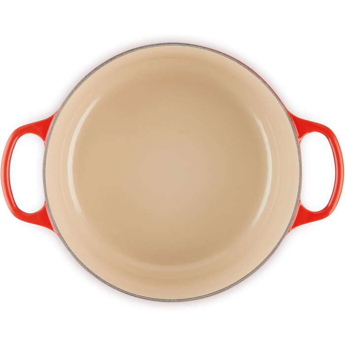 Le Creuset Signature Чавунна сковорода з кришкою, 24 см, 4.2 л, Cherry Red (Kirschrot)