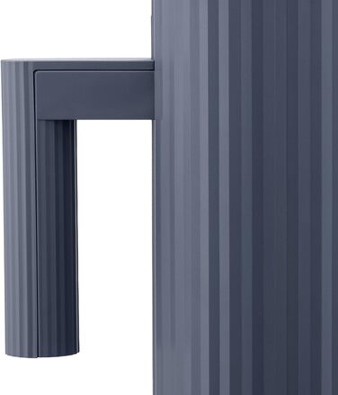 Термос Alessi Plissé MDL12 G - дизайн-термос з подвійними стінками, 1 л, сірий