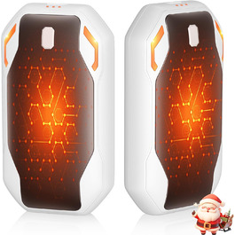 Електричні грілки для рук PHEJIE, 2 шт. - 3 режими нагріву, портативні, для активного відпочинку, кемпінгу, подарунок для жінок та чоловіків (чорний/білий)