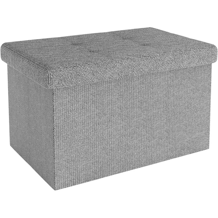 Лавка складна INTIRILIFE 49x30x30 см ROCK GREY - Куб для сидіння з місцем для зберігання та складною кришкою