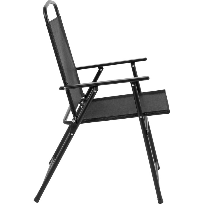 Садовий набір меблів Flash Furniture Nantucket 6 предметів коричневий: стіл, парасоля та 4 складані стільці (чорні)