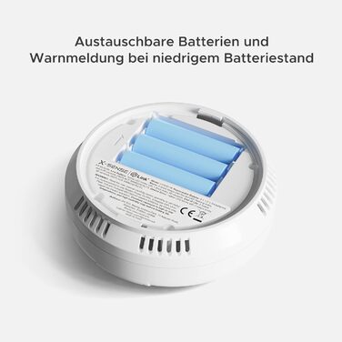 Датчик CO X-Sense з цифровим дисплеєм, детектор чадного газу, точний сенсор, термін служби 10 років, змінна батарея, сертифікат EN 50291, CO03D (1 шт.)