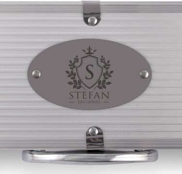 Набір для гриля 3 в 1 з нержавіючої сталі з гравіюванням (герб)