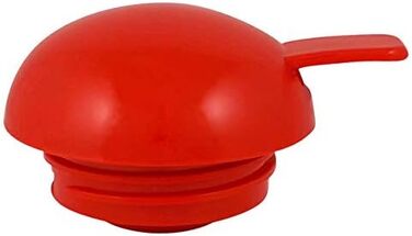 Термос Helios Top Push, 1 літр, червоний, з пластиковою ізоляцією