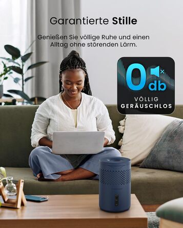 Pro Breeze Osmo: Безшумний та перезаповнюваний осушувач повітря для дому, спальні, шафи, авто. Таблетка 700г (до 100 днів). Колір: Marineblau (Морський синій)