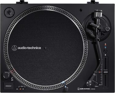 Програвач вінілу Audio-Technica LP120XUSB чорний, з Bluetooth, USB, аналоговий, прямий привід, комплект із вугільною щіткою