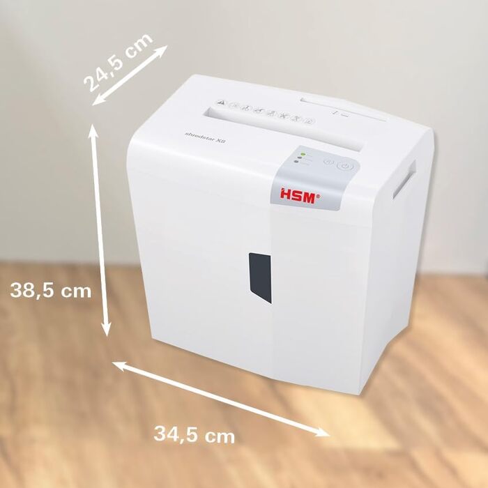 Шредер HSM Shredstar X10: безпечне знищення документів, P-4, 10 листів, частинковий різак 4,5x30 мм, для дому та офісу