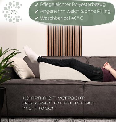 Піднімна подушка для ніг WELL B4: підтримка ніг та колін, ідеальна для лімфодренажу та венозної недостатності