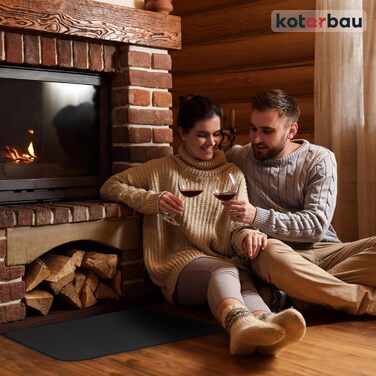 Підставка під камін KOTARBAU® з порошковим покриттям, сталева, 48 x 60 см, захист від бруду та іскр