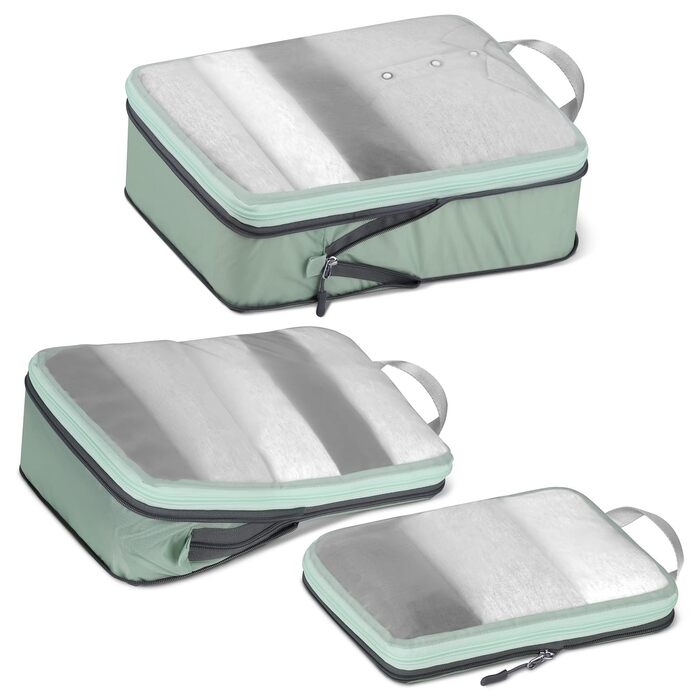 Набір компресійних органайзерів для одягу в подорожі Cipway, 6 шт, сітчасті легкі пакувальні куби для валізи та рюкзака, шавлієво-зелений