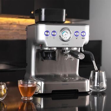 Еспресо-кавомашина Cecotec Cumbia Power 20 Barista Aromax - 2900 Вт, 2 системи нагріву, 20 бар, манометр