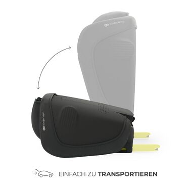 Автокрісло Kinderkraft UNITY 2 i-Size, 100-150 см, 3,5-12 років, регульована підголівник, AIR FLOW, 5 положень спинки, чорний