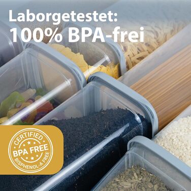 Набір контейнерів для зберігання продуктів [12 шт] Anthrazit, сірий - Складні, економія місця, 6x1000 мл