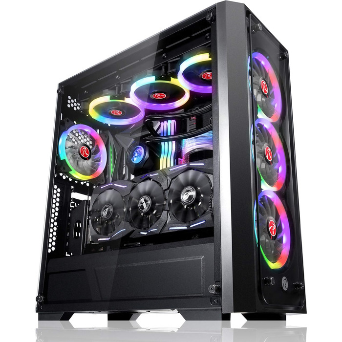 Корпус для ПК Raijintek PONOS TG4, сумісний, скло, чорний