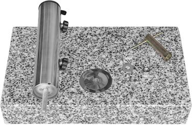 Підставка для парасольки Anndora Granit 25 кг, для балкона, діаметр стієна до 48 мм (світло-сірий)