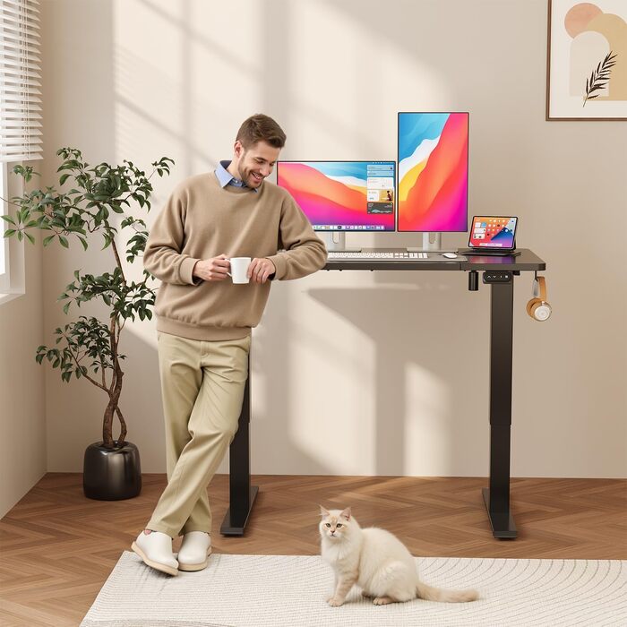 Регульований стіл JUMMICO Standing Desk: електричний, з пам'яттю, білий (160 x 70 см)