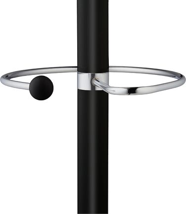 Настінна вішалка для одягу Relaxdays з підставкою для парасольки, 16 гачків, 176,5 x 36,5 см, з підставою з мармуру, золота/біла (чорна)