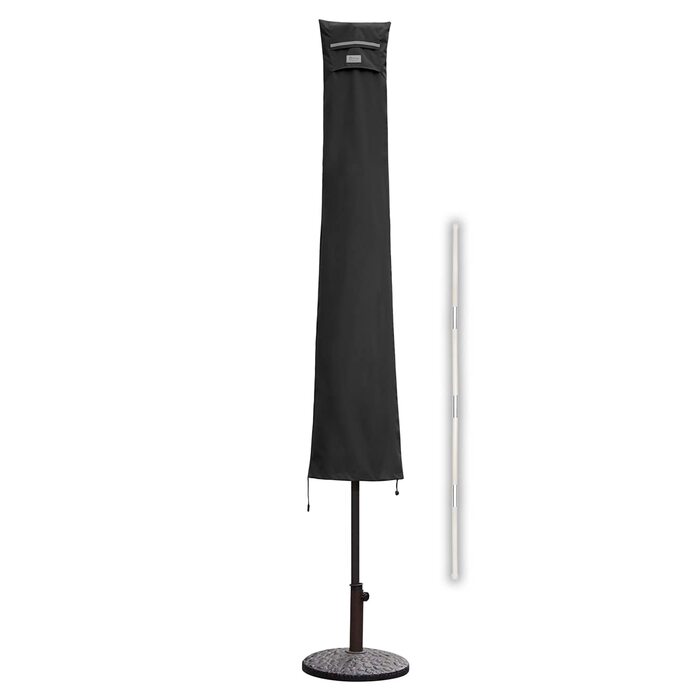 Захисний чохол для парасольки/газонного парасольки, чорний (190x30/50 см)