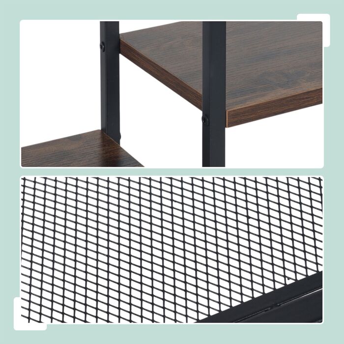 Столик-консоль Relaxdays з 4 полицями