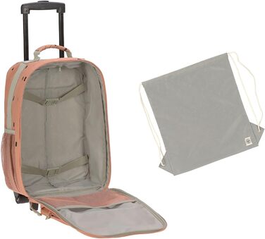 Дитяча валіза-візок LSSIG з телескопічною ручкою та колесами для дитячої ручної поклажі/візка (Happy Prints Caramel)