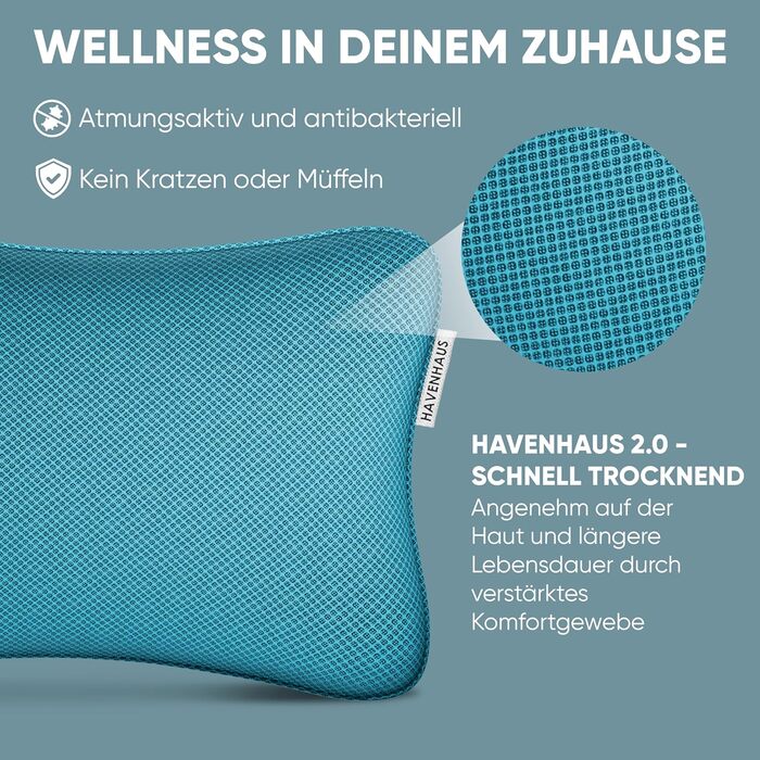 Преміум подушка для ванни XXL рожева | Додаткова підтримка для шиї та плечей | Швидковисихаюча, пральна подушка для ванни з 4 великими присосками | Подушка для ванни рожева (маленька, блакитна)