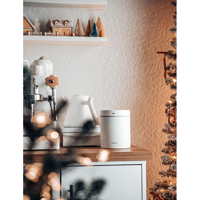 OUTPEAK Neo 2025 Kilo Auto-Vakuum-Kaffeedose: Вакуумний контейнер для кави OUTPEAK Neo 2025 Kilo, 1,5 л (500 г кавових зерен), з автоматичним вакуумуванням, нержавіюча сталь, для бариста, подарунок (великий, матовий чорний)